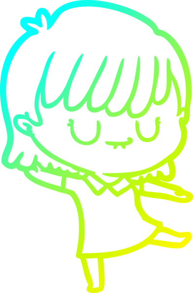 Bir insan tarafından çizilmiş bir karikatür kadın çizimi.