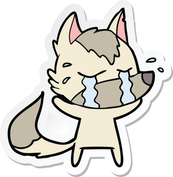 Bir insan tarafından çizilmiş bir karikatür çıkartması.