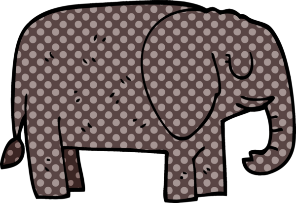 Bir insan tarafından çizilmiş karalama fili.