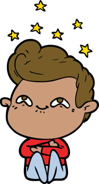 Bir insan tarafından çizilmiş heyecanlı bir çizgi film.