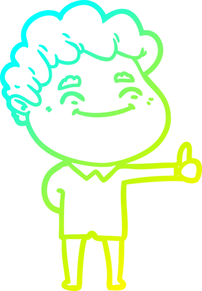 Bir insan tarafından çizilmiş karikatür cana yakın bir adamın çizimi.