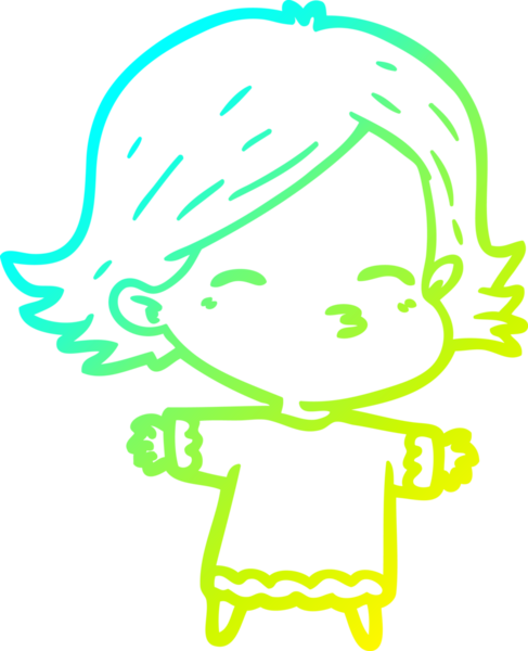 Bir insan tarafından çizilmiş bir karikatür kadın çizimi.