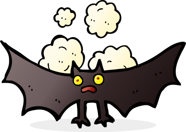 Bir insan tarafından çizilmiş karikatür yarasa