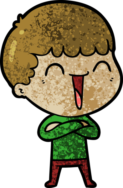 Bir insan tarafından çizilmiş mutlu bir adam.