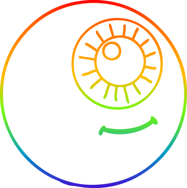 gökkuşağı gradyan çizgi çizimi bir insan tarafından çizilmiş bir çizgi göz