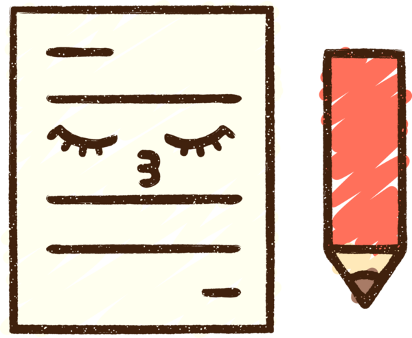 Bir insan tarafından çizilen Kağıt ve Kalem Tebeşiri