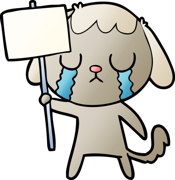 Bir insan tarafından çizilmiş şirin bir çizgi film köpeği.