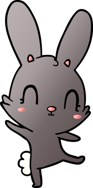 Bir insan tarafından çizilmiş sevimli çizgi film tavşanı