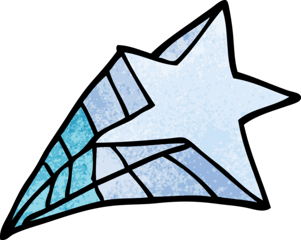 Bir insan tarafından çizilmiş karalama yıldızı.