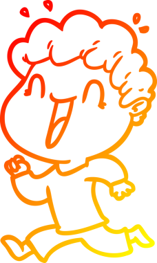 Bir insan tarafından çizilmiş mutlu bir adamın çizgi çizimi.