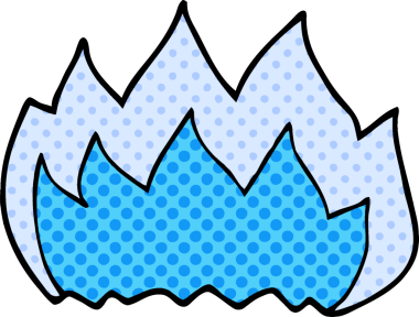 bir insan tarafından çizilmiş karikatür gaz alevi