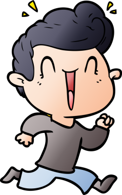 Bir insan tarafından çizilmiş heyecanlı bir çizgi film.