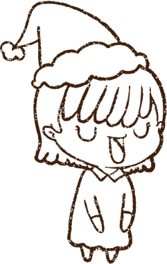 Bir insan tarafından çizilen Noel Kadını Kömür Çizimi