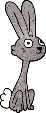 Bir insan tarafından çizilmiş karalama tavşanı