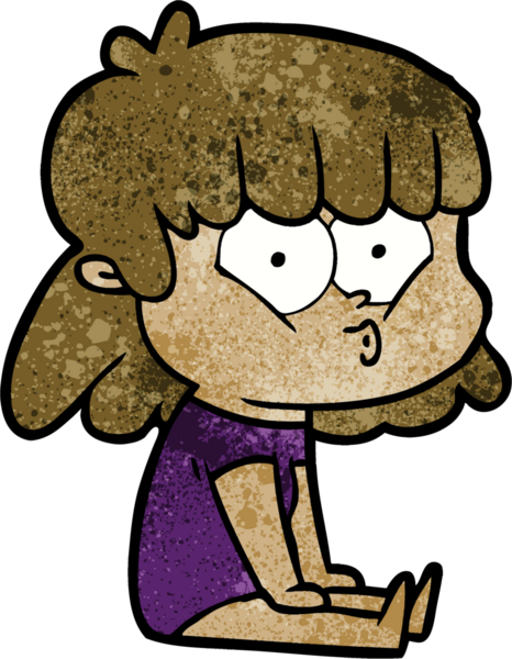 Bir insan tarafından çizilmiş ıslık çalan kız.