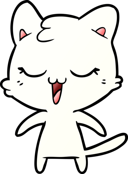 Bir insan tarafından çizilmiş çizgi film kedisi.