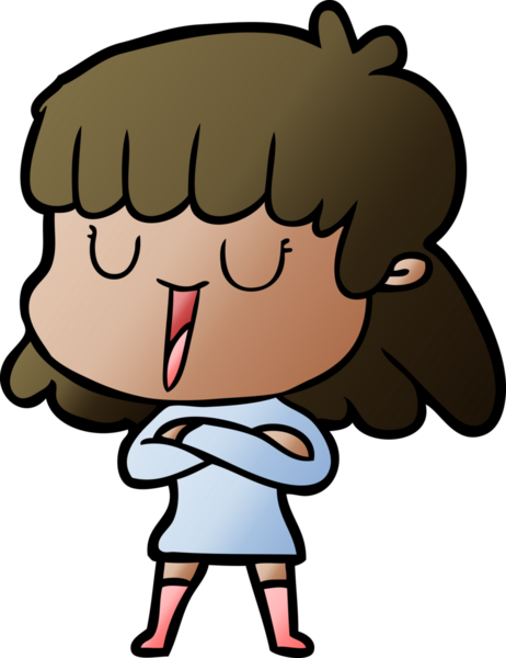 Bir insan tarafından çizilmiş karikatür kadın.