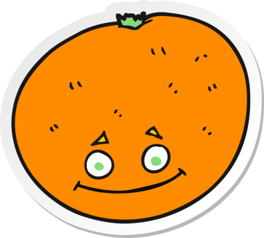 Bir insan tarafından çizilmiş bir çizgi film çıkartması.