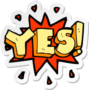 Bir insan tarafından çizilmiş bir karikatür çıkartması.