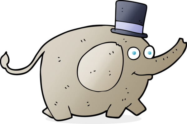 Bir insan tarafından çizilmiş serbest çizim bir fil.