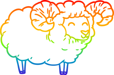 gökkuşağı gradyan çizgi çizimi bir insan tarafından çizilmiş bir çizgi film koçu