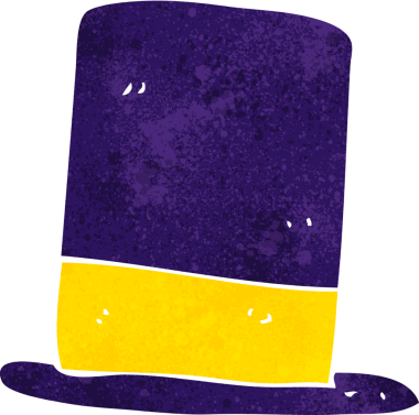 Bir insan tarafından çizilmiş çizgi film şapkası.