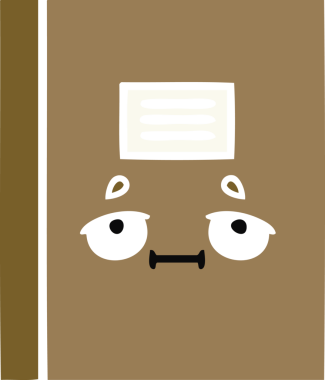 Bir insan tarafından çizilmiş düz renkli bir defter çizimi