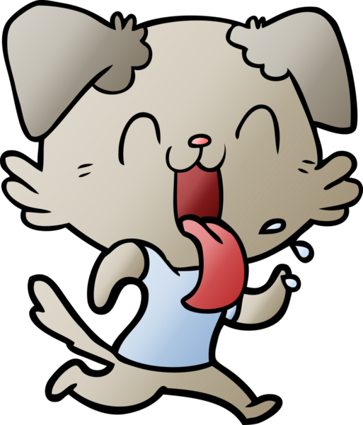 Bir insan tarafından çizilmiş nefes nefese bir köpek.