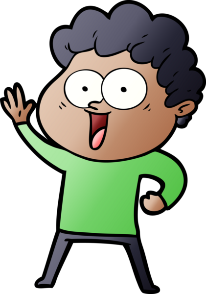 Bir insan tarafından çizilmiş mutlu bir adam.