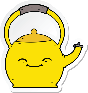 Bir insan tarafından çizilmiş karikatür kazanı çıkartması.