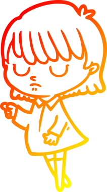 Bir insan tarafından çizilmiş bir karikatür kadın çizimi