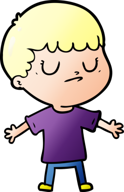 Bir insan tarafından çizilmiş huysuz çocuk çizgi filmi.