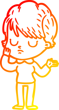 Bir insan tarafından çizilmiş bir karikatür kadın çizimi