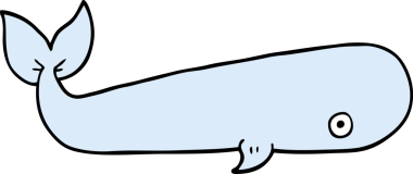 Bir insan tarafından çizilmiş karalama deniz balinası.