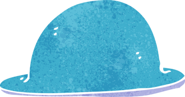 Bir insan tarafından çizilmiş kırmızı melon şapka.