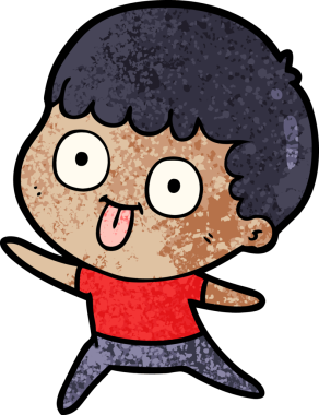 Bir insan tarafından çizilmiş çizgi film adamı.