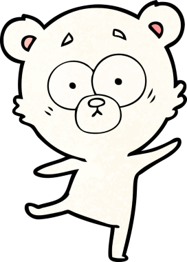 Bir insan tarafından çizilmiş kutup ayısı karikatürü