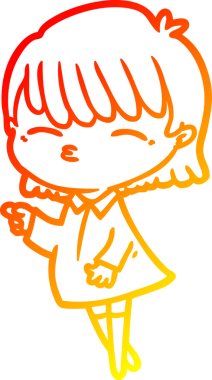 Bir insan tarafından çizilmiş bir karikatür kadın çizimi