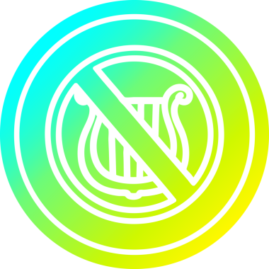 havalı gradyan bir insan tarafından çizilmiş müzik dairesel simgesi yok