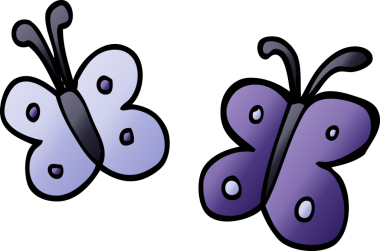 Bir insan tarafından çizilmiş karalama kelebeği.