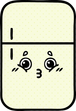 Bir insan tarafından çizilmiş buzdolabı karikatürü.