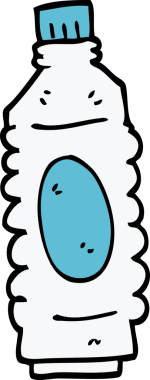 Çizgi film karalaması bir insan tarafından çizilmiş içki şişesi.