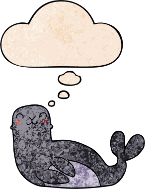 Bir insan tarafından çizilmiş grunge desen biçiminde düşünce baloncuğu olan çizgi film mührü