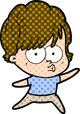 Bir insan tarafından çizilmiş karikatür kadın.