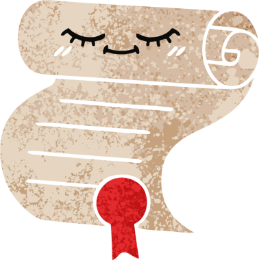 Bir insan tarafından çizilen sözleşmenin retro illüstrasyon tarzı karikatürü