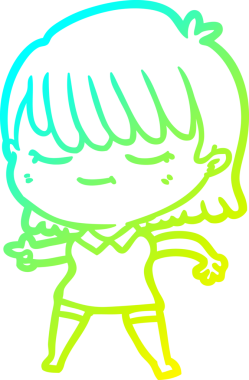 Bir insan tarafından çizilmiş bir karikatür kadın çizimi.