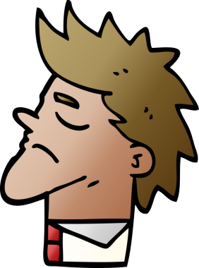 karikatür karalama kibirli adam bir insan tarafından çizilmiş