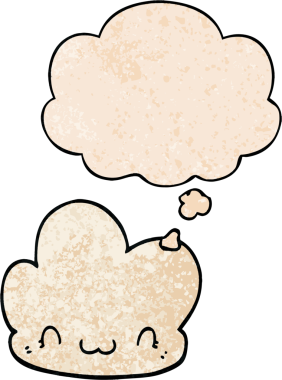 bir insan tarafından çizilmiş grunge desen biçiminde düşünce baloncuğu olan çizgi film bulutu