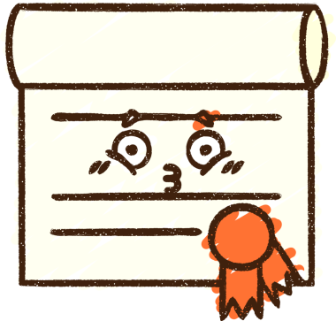 Bir insan tarafından çizilmiş Resmi Sertifika Tebeşiri