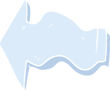 Bir insan tarafından çizilmiş karalama işaretli ok